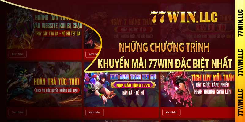 Những Chương Trình Khuyến Mãi 77win Đặc Biệt Nhất